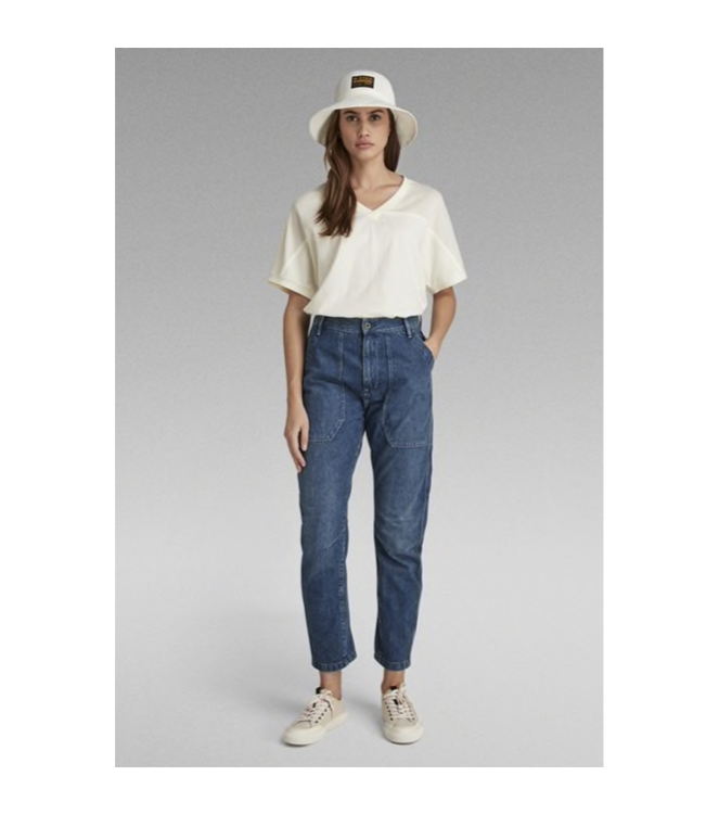 G-Star Mesh mix loose v tee D113 papyrus