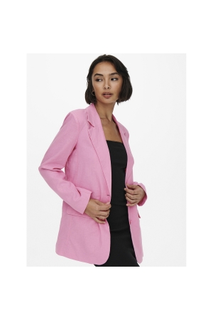 Only ONLCARO L/S LINEN BLEND OVS BLAZER Sachet Pink
