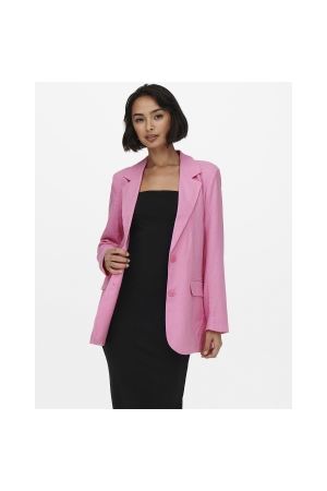 Only ONLCARO L/S LINEN BLEND OVS BLAZER Sachet Pink
