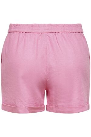 Only ONLCARO MW LINEN BLEND SHORTS TLR Sachet Pink