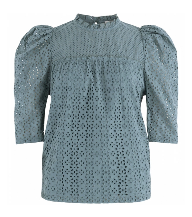 ANNA blouse 290-1 sea blue solid