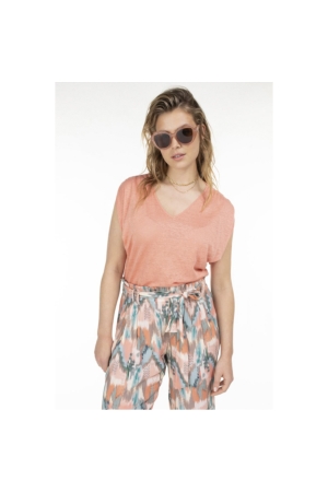 ANNA t-shirt 652-1 dark salmon solid