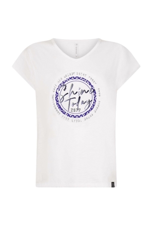 Zoso t-shirt print 0016-0044 white purple