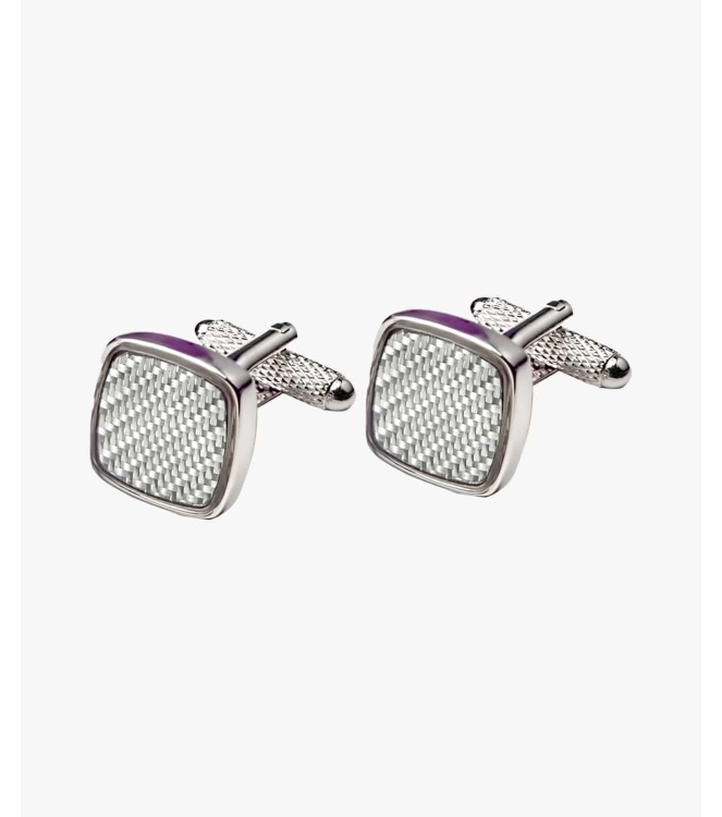 Profuomo CUFFLINK CARBON WHITE White