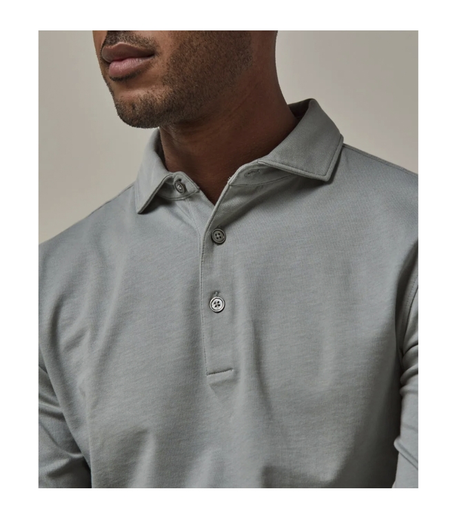 Profuomo POLO LONG SLEEVE LIGHT GREEN Light Green