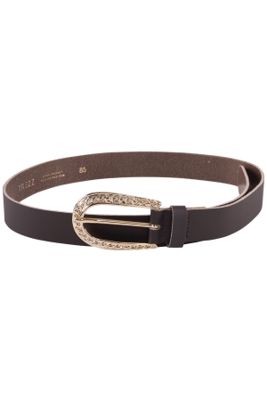 Leekan Amalfi 3cm gouden gesp mokka