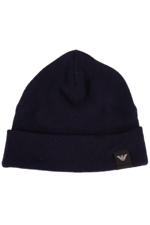 Emporio Armani knitted beanie 00035 blu navy
