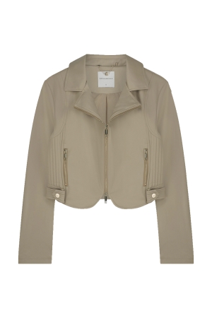 Rino en Pelle Jacket cropped biker 10542 warm sand