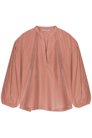 Summum Woman Top lace accent tencel/cotton 502 Warm Apricot