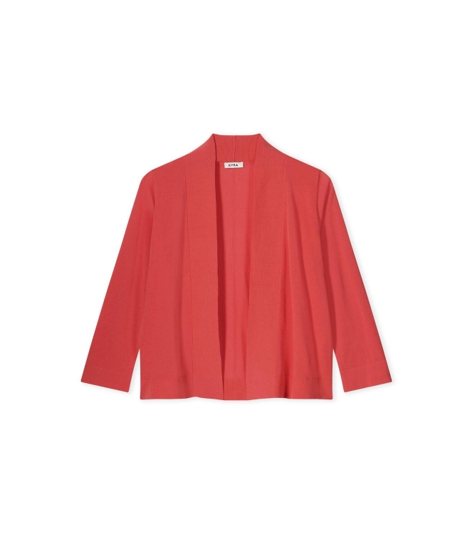 Kyra cardigan 3/4 slv high twist 516 rose red