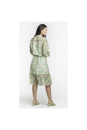 Tramontana Dress Print Greens
