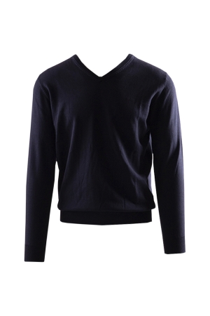 Scotland Blue Vince V-neck Pullover Flat Knit 290 Navy