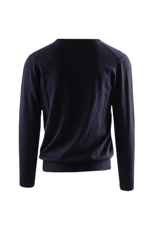 Scotland Blue Vince V-neck Pullover Flat Knit 290 Navy