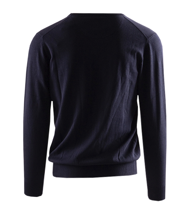 Scotland Blue Vince V-neck Pullover Flat Knit 290 Navy