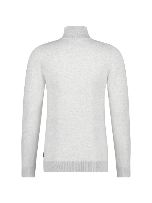 Saint Steve pullover half zip White Melange
