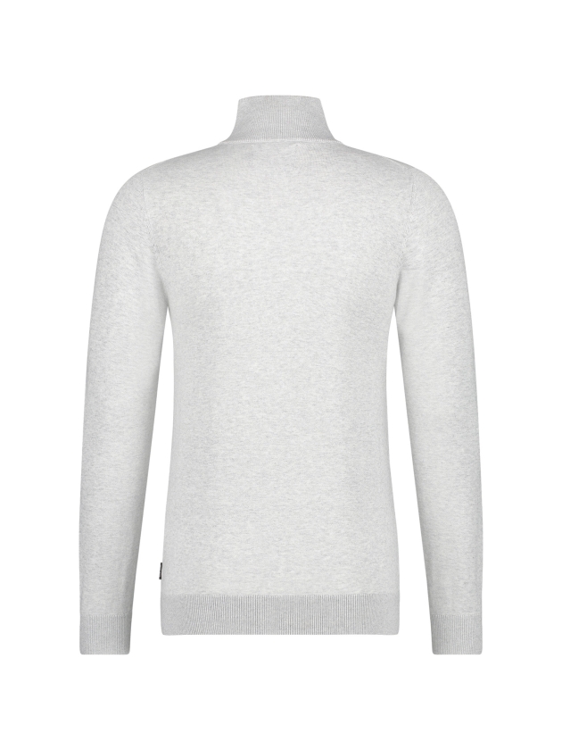 Saint Steve pullover half zip White Melange