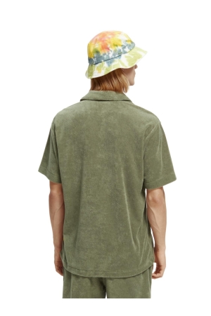 Scotch and Soda Toweling shirt with embroidery at c Army