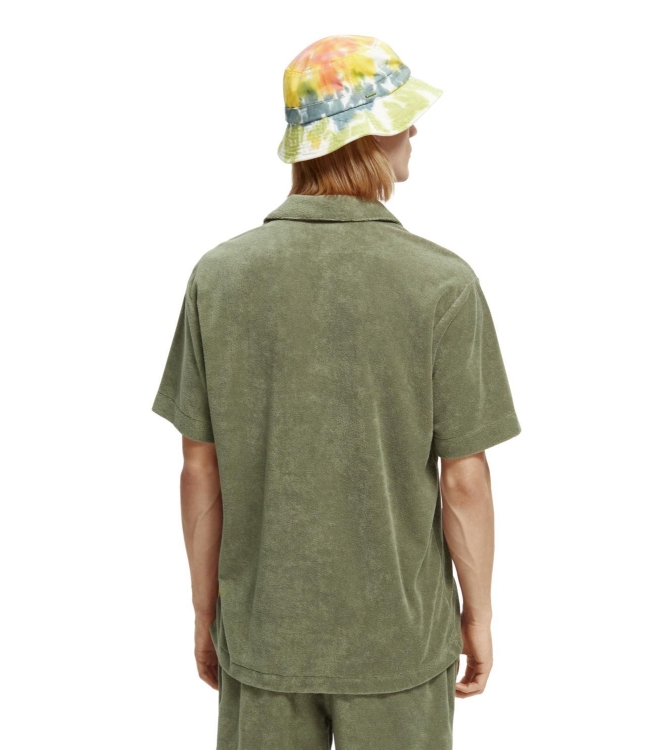 Scotch and Soda Toweling shirt with embroidery at c Army