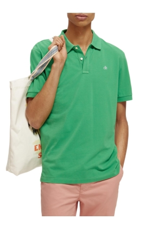 Scotch and Soda Classic Organic Pique Polo Amazon Green