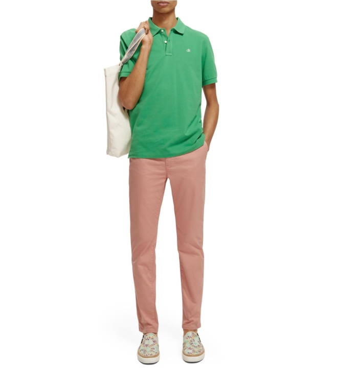 Scotch and Soda Classic Organic Pique Polo Amazon Green