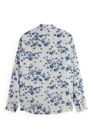 Scotch and Soda Bonded long sleeve shirt in prints White Fireworks Aop