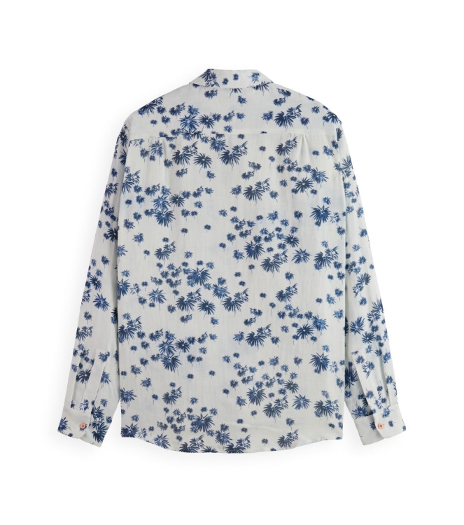 Scotch and Soda Bonded long sleeve shirt in prints White Fireworks Aop
