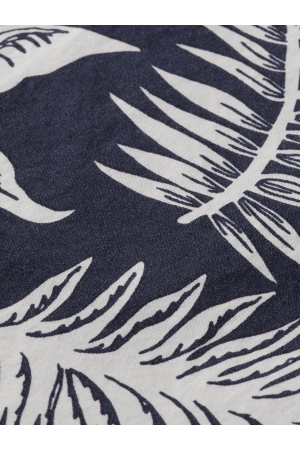 Scotch and Soda Printed washed short sleeve poplin 5818 Navy Leaf