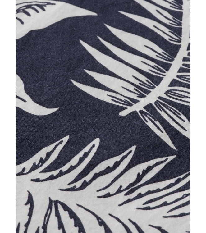 Scotch and Soda Printed washed short sleeve poplin 5818 Navy Leaf