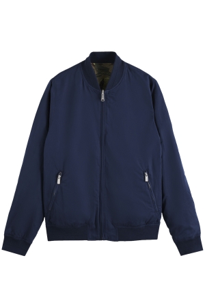 Scotch and Soda Reversible bomber jacket Navy/Army Flower Aop