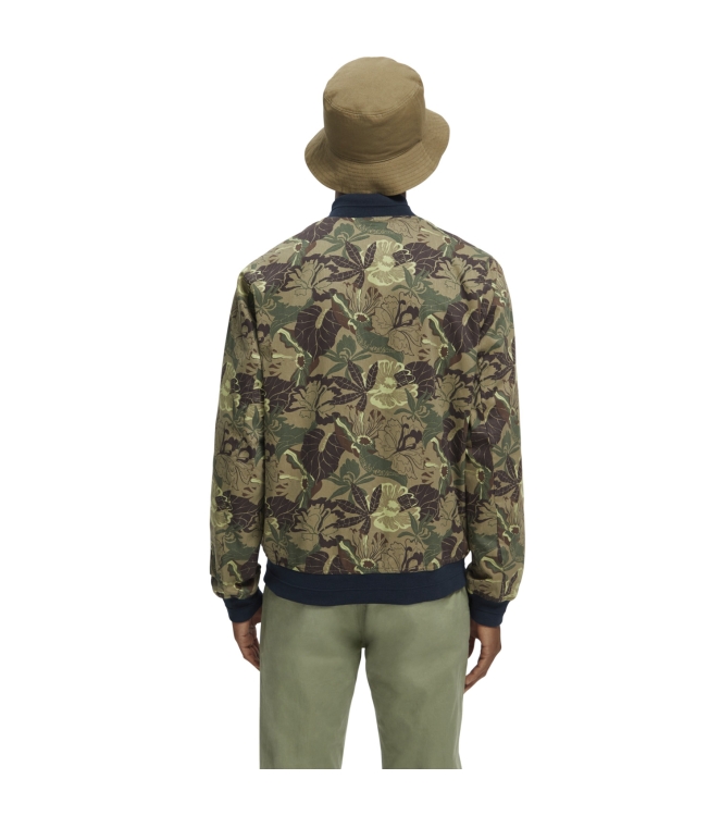 Scotch and Soda Reversible bomber jacket Navy/Army Flower Aop