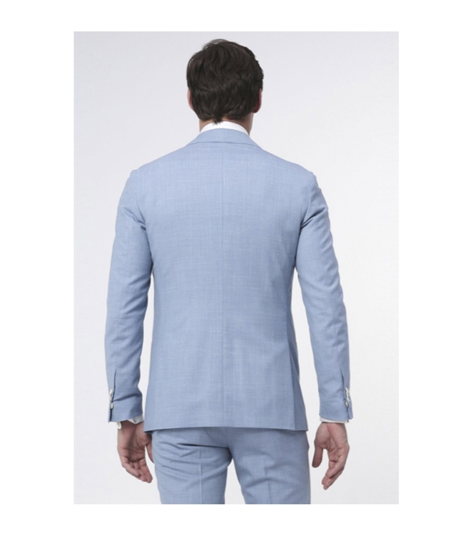 Dutch Dandies Dutch Dandies Driedelig Trouwpak Licht blauw Uni