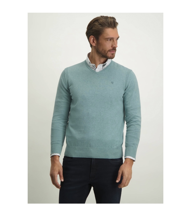 State of Art Pullover V-Neck Plai