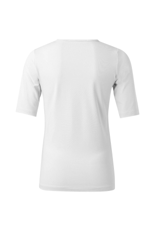 Yaya Round V-neck top 14201 Off White