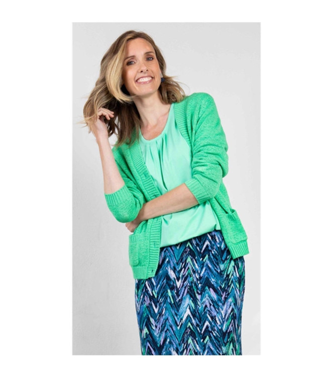Sarto Fashion Blouson t-shirt with o-neck d655 green