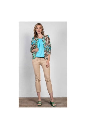 Sarto Fashion Blouson t-shirt with o-neck d734 blue