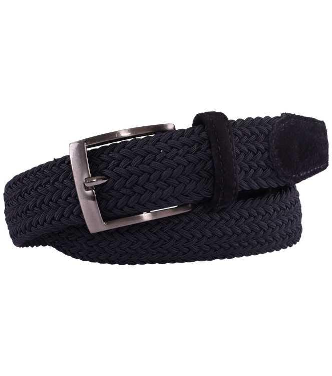 Schuchard and Friese ceintuur vlecht stretch suede 47 marine