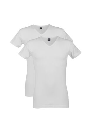 Alan Red t-shirt+stretch Wit