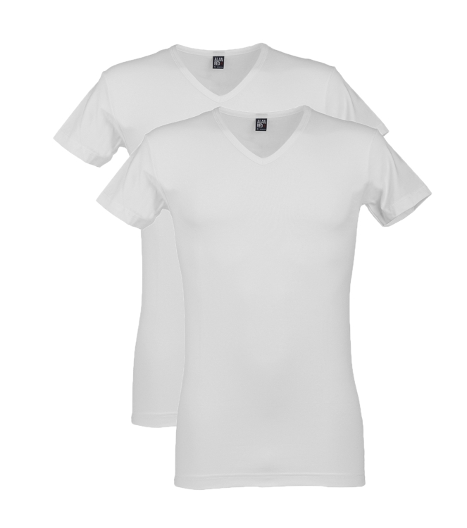 Alan Red t-shirt+stretch Wit
