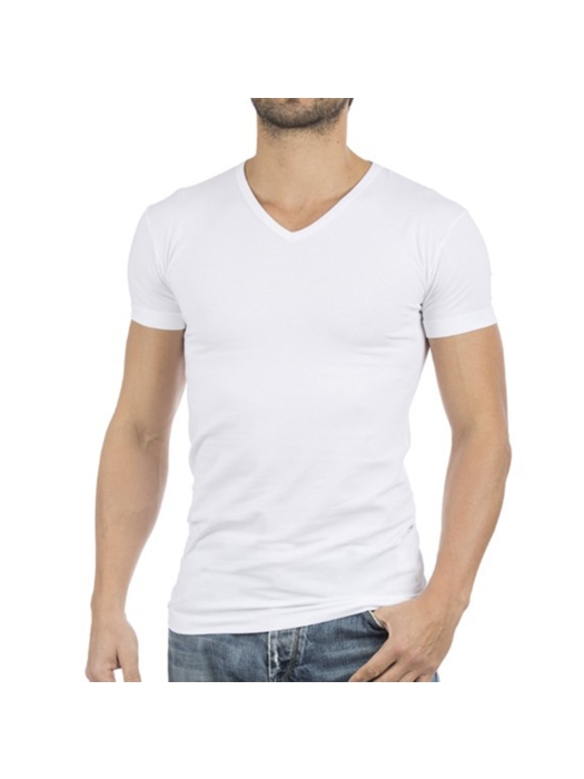 Alan Red t-shirt+stretch Wit