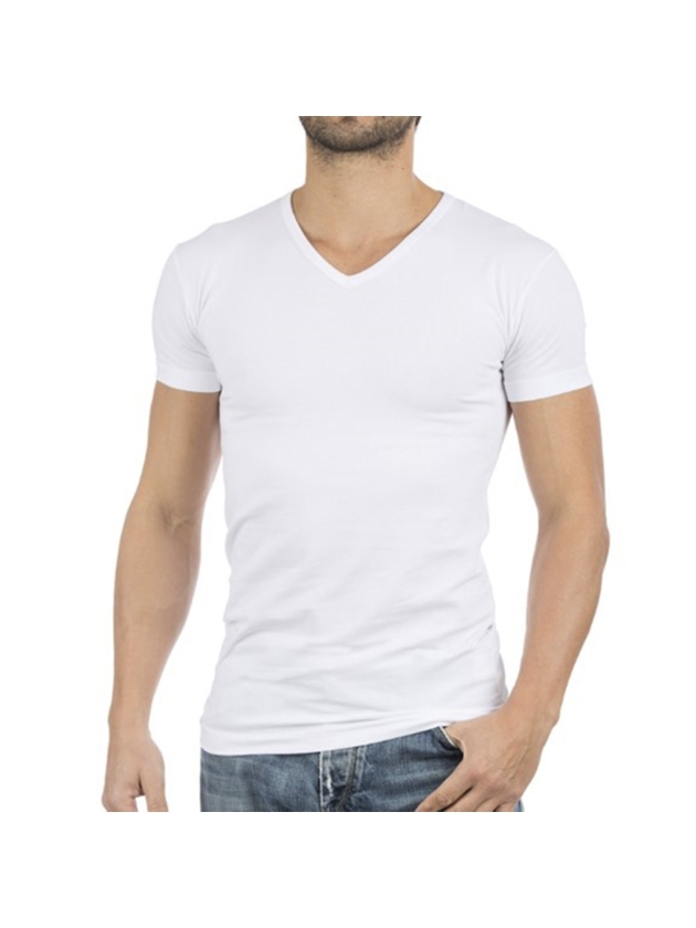 Alan Red t-shirt+stretch Wit