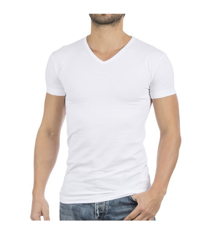 Alan Red t-shirt+stretch Wit