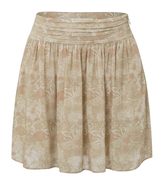 Yaya Printed mini skirt with fancy
