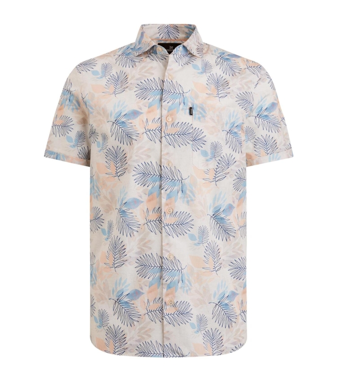 Vanguard Short Sleeve Shirt Print on fine p 7157 Coconut Milk