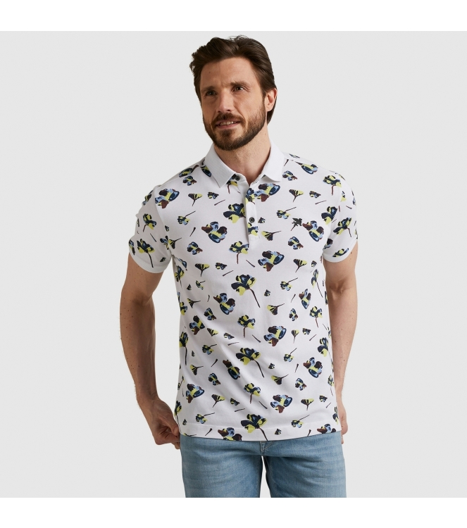 Vanguard Short sleeve polo pique stretch ao Bright White