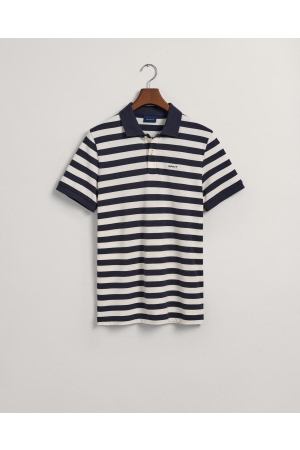 Gant MULTI STRIPE SS PIQUE 433 EVENING BLUE