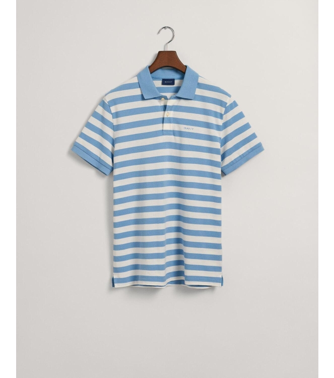 Gant MULTI STRIPE SS PIQUE 414 GENTLE BLUE