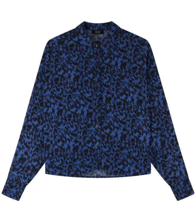Alix the Label ladies woven sketchy animal blouse 201 cobalt