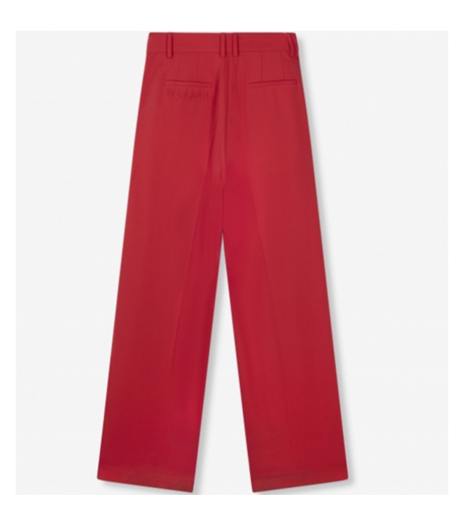 Alix the Label ladies woven straight leg stretch pants 323 intense coral