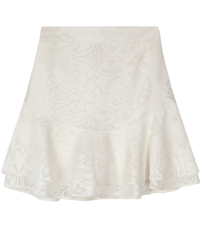 Alix the Label ladies knitted lace skirt 012 soft white