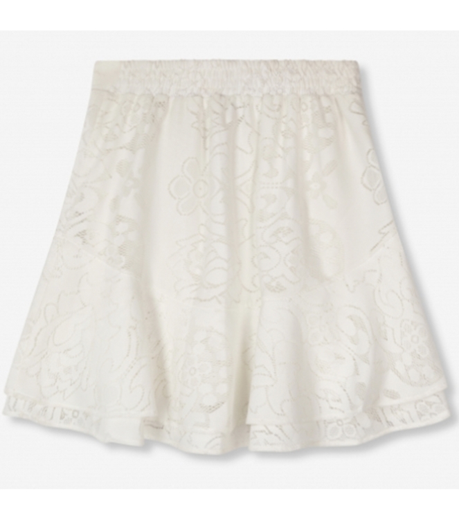 Alix the Label ladies knitted lace skirt 012 soft white